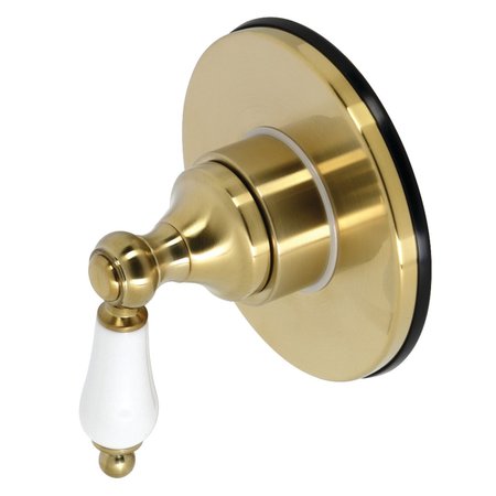 KINGSTON BRASS KS3037PL Single-Handle Three-Way Diverter Valve with Trim Kit, Brushed Brass KS3037PL